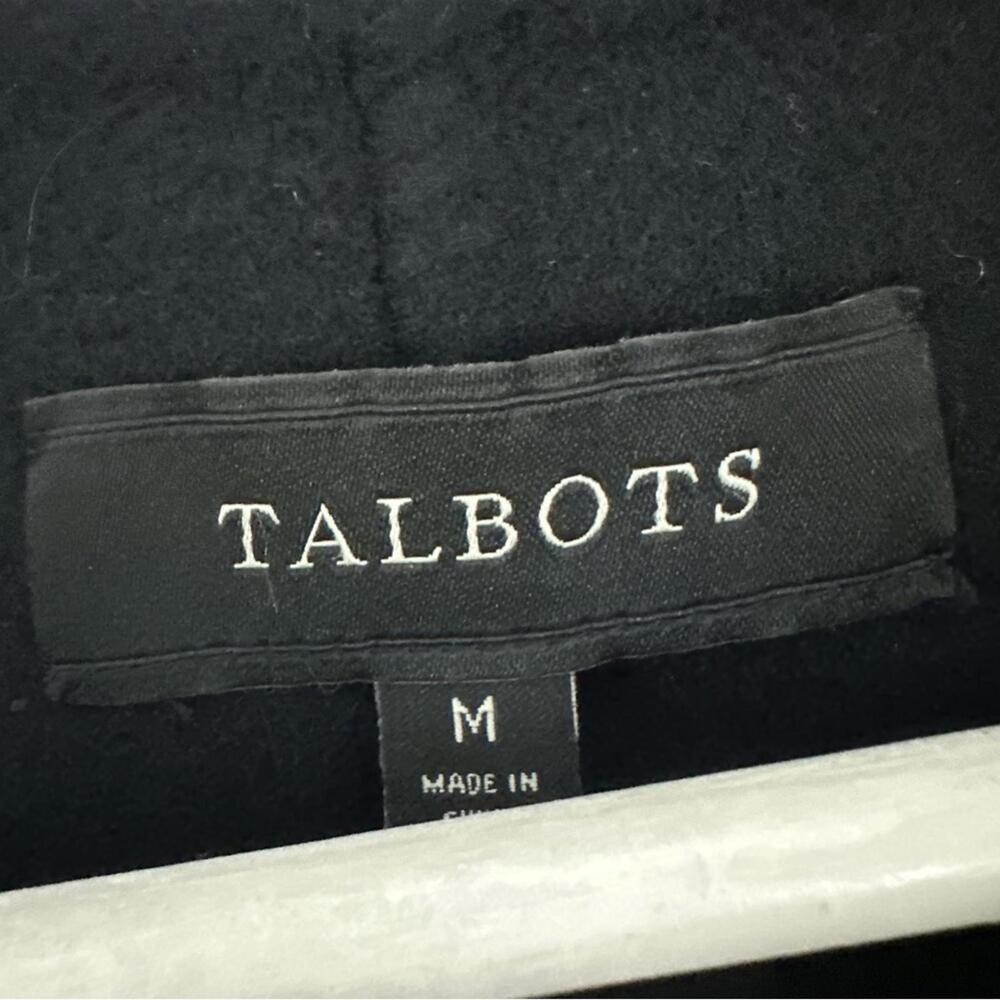 Talbots Black Wool Open Front Blazer Women's Size M - Picture 3 of 5